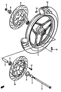 051 - FRONT WHEEL (MODEL F /​ G)