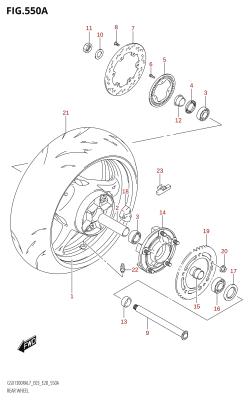 550A - REAR WHEEL (GSX1300RA:L7:E03)