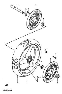043 - FRONT WHEEL (MODEL J /​ K)