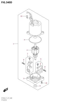 340D - PTT MOTOR (DF115AZ:E11)