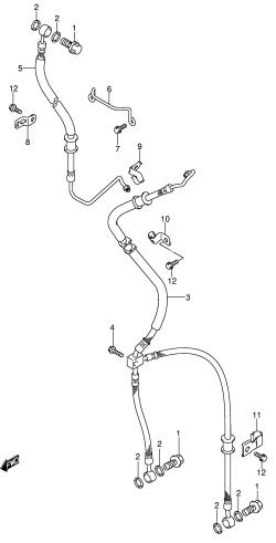 68A - FRONT BRAKE HOSE (AN650AK4 /​ AK5)