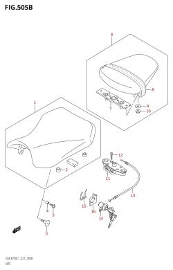 505B - SEAT (GSX-R750:L1:E24)