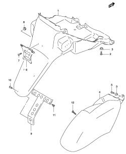 37A - REAR FENDER (MODEL K3 /​ K4)