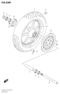 530F - FRONT WHEEL (VL1500T:L7:E28)