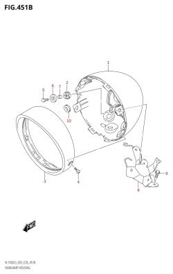 451B - HEADLAMP HOUSING (VL1500:L3:E28)