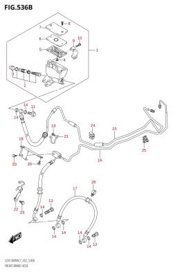 536B - FRONT BRAKE HOSE (GSX1300RA:L7:E19)