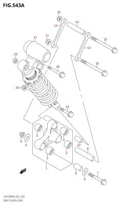 543A - REAR CUSHION LEVER