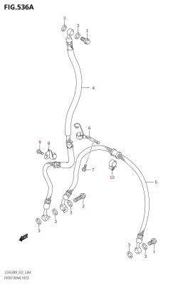536A - FRONT BRAKE HOSE (GSF650,GSF650S,GSF650U,GSF650SU)