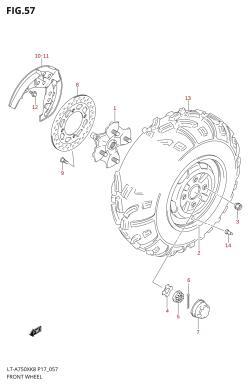 057 - FRONT WHEEL (LT-A750XK8 /​ XZK8)