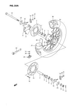 35A - REAR WHEEL (MODEL L /​ M /​ N /​ P /​ R /​ S)