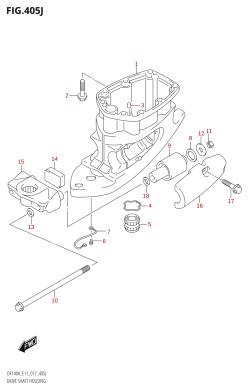 405J - DRIVE SHAFT HOUSING (DF140AZ:E40)