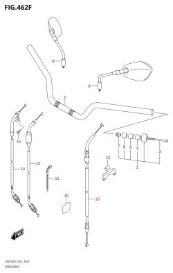 462F - HANDLEBAR (SV650AU:L9:E19)