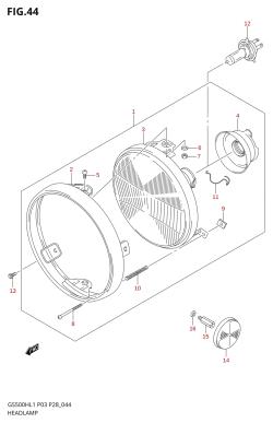 044 - HEADLAMP (GS500H P28)