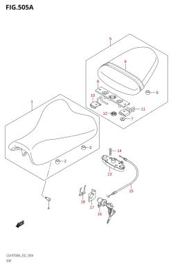 505A - SEAT (GSX-R750:(E02,E19,E24),GSX-R750U2)