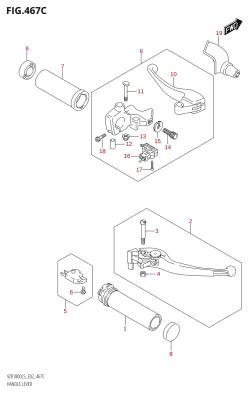 467C - HANDLE LEVER (VZR1800UF:L5:E19)