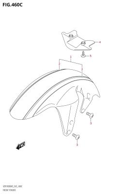 460C - FRONT FENDER (VZR1800BZ)(SEE NOTE 1)