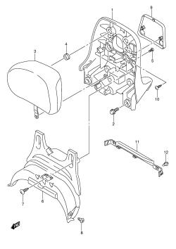 50B - PILLION RIDER HANDLE (CENTER)(MODEL K5 /​ K6)