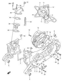 02E - CRANKCASE (MODEL AY50 K3 /​ K4)