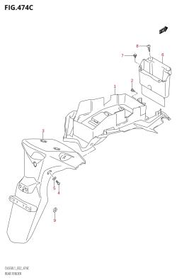 474C - REAR FENDER (DL650:L1:E24)