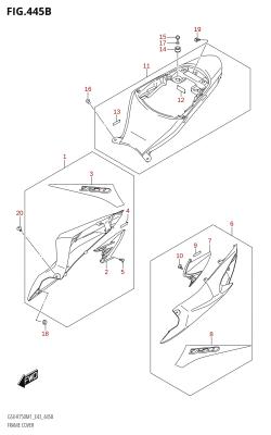 445B - FRAME COVER (GSX-R750Z)