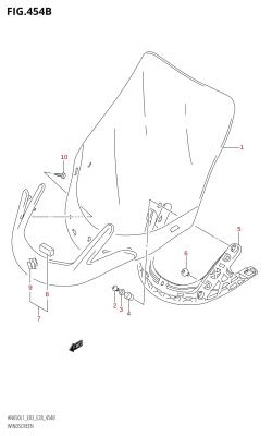 454B - WINDSCREEN (AN650:L1:E33)