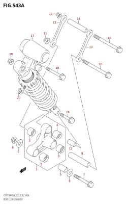 543A - REAR CUSHION LEVER