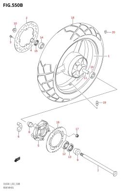 550B - REAR WHEEL (DL650:L1:E19)