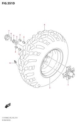 551D - RH REAR WHEEL (LT-A750XP:M2:P03)