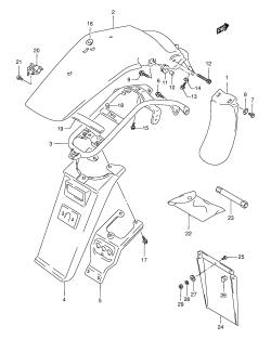 42A - REAR FENDER (MODEL X)