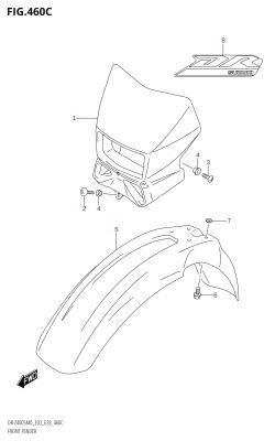 460C - FRONT FENDER (DR-Z400SM)