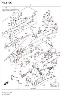 570A - OPT:TILLER HANDLE (DF100AT:E11)