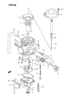 09B - CARBURETOR (DR350SUP /​ SR E39)