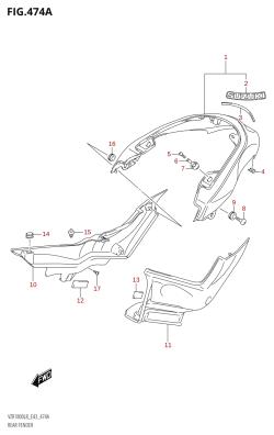 474A - REAR FENDER (VZR1800:L8:E43)