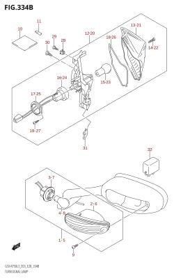 334B - TURNSIGNAL LAMP (GSX-R750:L3:E28)