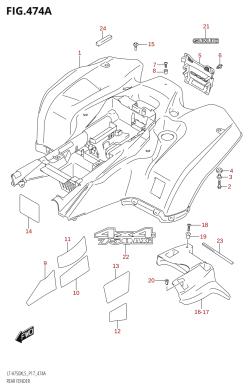 474A - REAR FENDER (LT-A750XL5 P17)