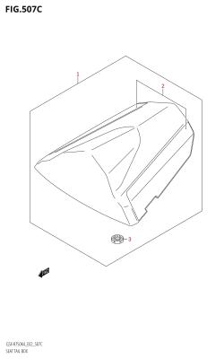 507C - SEAT TAIL BOX ((GSX-R750X,GSX-R750U2X):K5)