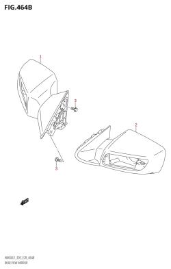 464B - REAR VIEW MIRROR (AN650:L1:E33)