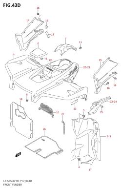 43D - FRONT FENDER (LT-A750XPL0 P24)