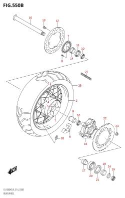 550B - REAR WHEEL (DL1000XA3)