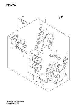 47A - FRONT CALIPER (MODEL K4 /​ K5 /​ K6)