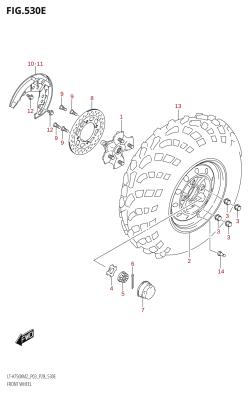 530E - FRONT WHEEL (LT-A750XP:M2:P28)