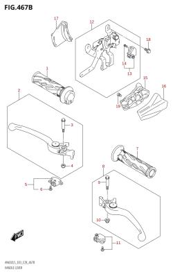 467B - HANDLE LEVER (AN650:L5:E33)