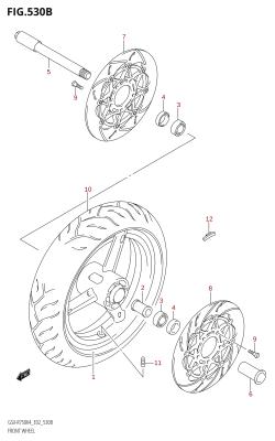 530B - FRONT WHEEL (GSX-R750X,GSX-R750U2X)