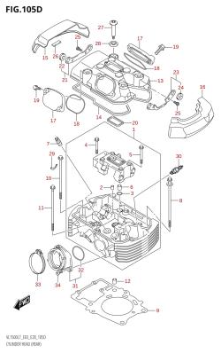 105D - CYLINDER HEAD (REAR) (VL1500BT:L7:E28)