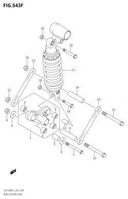 543F - REAR CUSHION LEVER (GSX1300RUF:L1:E19)