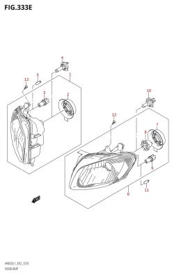 333E - HEADLAMP (AN650A:L1:E51)