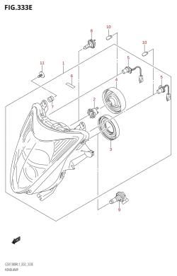 333E - HEADLAMP (GSX1300R:L1:E51)