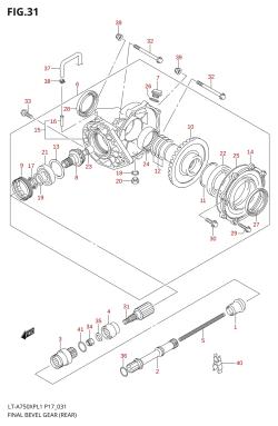 031 - FINAL BEVEL GEAR (REAR) (LT-A750XPK9 P17)