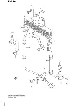 016 - OIL COOLER (GS500FH)