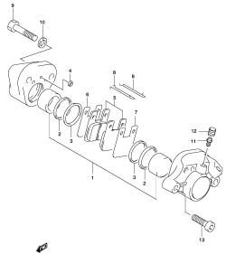 045 - REAR CALIPER (MODEL AY50WR K1 /​ K2 /​ AY50W K3 /​ K4)